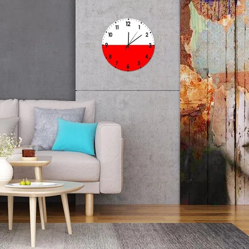 Miniatura 311 de Cheyan Reloj de pared con bandera de Canadá de 12 pulgadas, silencioso, sin tictac, de PVC, funciona con pilas, reloj redondo decorativo, regalo