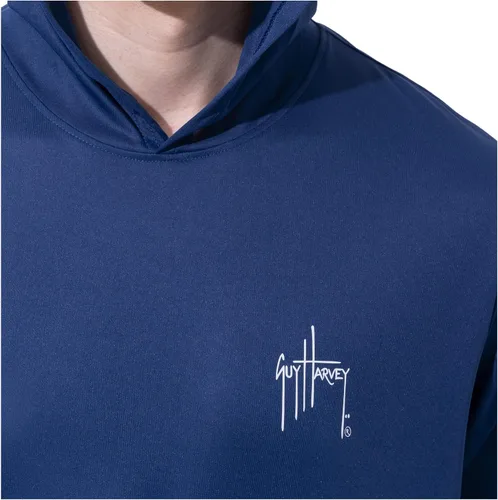 Miniatura 3 de Guy Harvey Sudadera con capucha de manga larga para hombre UPF 50+