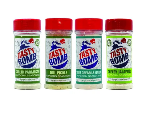 Tasty Bomb Paquete de condimentos para palomitas de maíz, apto para dieta cetogénica, condimentos de palomitas de maíz en polvo para regalo, paquete