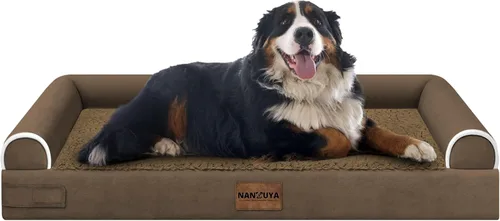 Miniatura 25 de Cama ortopédica lavable para perros medianos y grandes: cama con cojines de apoyo para perros medianos y grandes, cama impermeable de espuma tipo