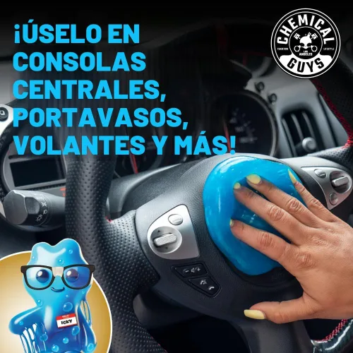 Miniatura 3 de Chemical Guys Sticky Icky - Gel de limpieza para automóvil, manzana verde, limpiador interior de automóvil, limpiador reutilizable para grietas