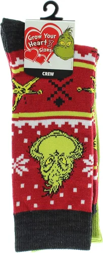 Miniatura 5 de Dr Seuss The Grinch Grinchmas - Calcetines para adultos, 2 pares, Multi
