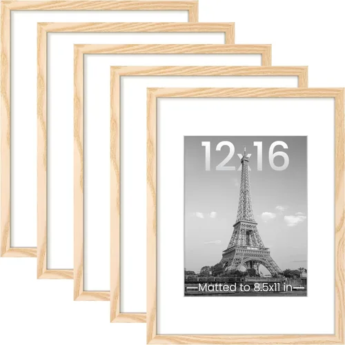 Miniatura 42 de upsimples - Portarretratos de 11 x 14 para galería de fotografías. Marcos para fotos de 8 x 10 pulgadas con paspartú o de 11 x 14 pulgadas sin Dorado