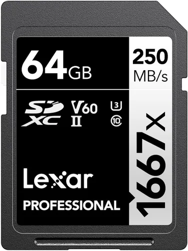 Miniatura 14 de Lexar Tarjeta de Memoria SD Profesional de 64GB (Paquete de 2) 1667x, UHS-II, C10, U3, V60, Full HD, 4K, Hasta 250MB/s de Lectura SDXC