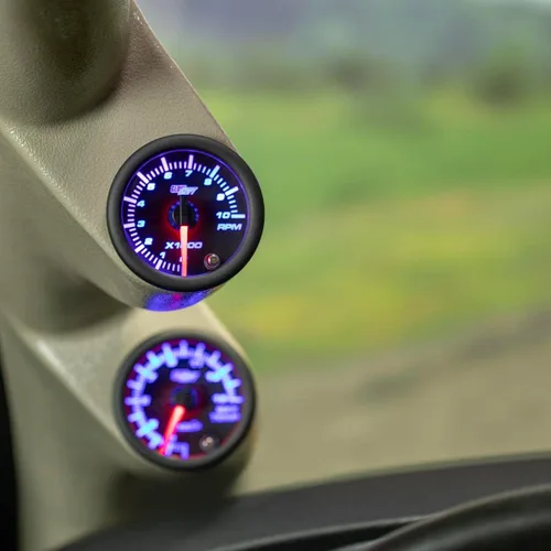 Miniatura 3 de GlowShift tacómetro ahumado 7 colores 2 pulgadas