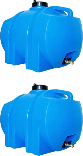Miniatura 12 de WaterPrepared Tanque de Agua Portátil, Mango de Plástico y Espita de Manguera, 35 Galones, Azul - Dispensador de Bebidas e Hidratación de Servicio