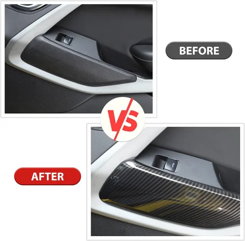 Miniatura 4 de RT-TCZ Cubierta de moldura para panel de puerta interior, accesorios de decoración interior para Chevrolet Camaro 2016-2022, 2 piezas