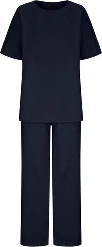 Miniatura 41 de Conjuntos de verano de 2 piezas para mujer, conjuntos elegantes y casuales de color liso, para verano, otoño, cuello redondo, tops y pantalones
