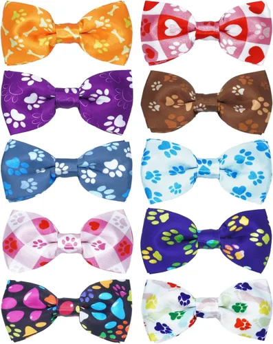 Miniatura 13 de PET SHOW Paquete de 10 corbatines de cumpleaños para perros pequeños, accesorios de collar deslizante para cachorros, gatos, mascotas, corbatines