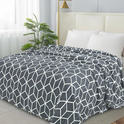 Miniatura 11 de Elegant Comfort Manta ultrasuave de microterciopelo de lujo, suave, mullida, tamaño matrimonial/queen, verde