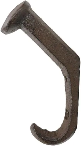 Miniatura 2 de Ebros Gift Paquete de 2 ganchos de pared de hierro fundido, rústico, occidental, largo, resistente, para ferrocarril, sombreros, correas, mochilas