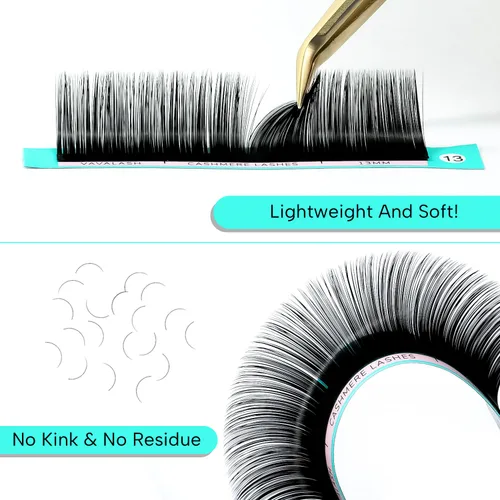 Miniatura 6 de Extensiones de pestañas VAVALASH 0.03/0.05/0.07, pestañas premium de seda en volumen, extensiones de pestañas individuales de 8-20 mm, pestañas