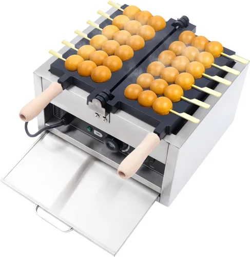 Máquina eléctrica comercial para hacer gofres de huevos de 6 rejillas, máquina de panadería antiadherente, para el hogar y restaurantes de 1400 W (6