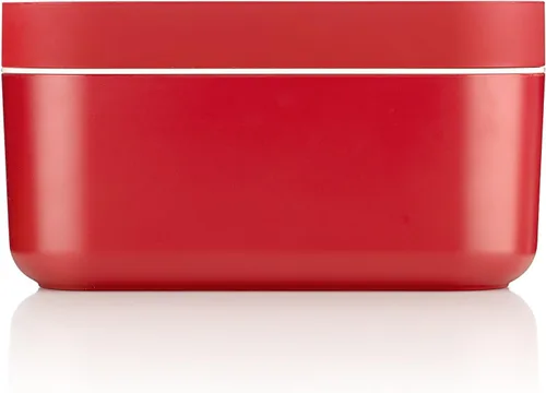Miniatura 2 de Lékué Caja de hielo Rojo Bandeja de hielo para congelador con tapa y contenedor Hecho con silicona 100% platino Cubos de hielo