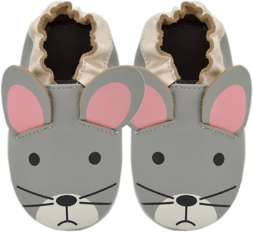 Miniatura 2 de Zapatos unisex de cuero con suela suave para niños y niñas, botines para cuna