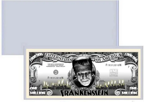 Miniatura 3 de Frankenstein Million Dollar Bill – Bono de 10 contar con clara visualización & Cristóbal Colón Bill