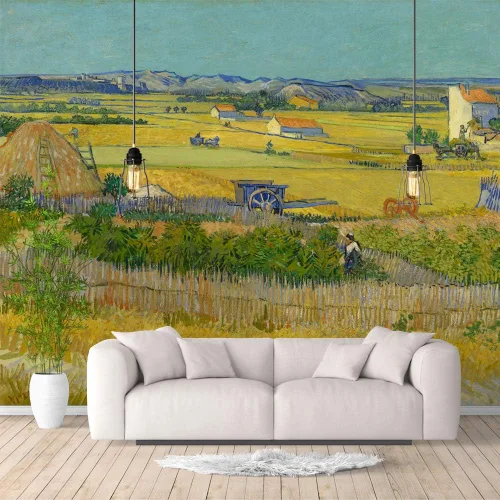 Miniatura 30 de IDEA4WALL Murales de pared para dormitorio, noche estrellada de Van Gogh, pinturas famosas, papel tapiz extraíble grande, calcomanías de pared