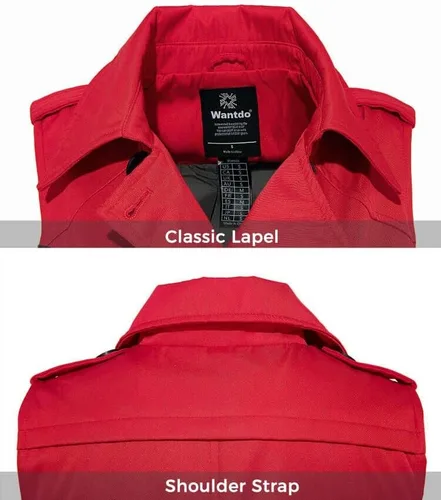 Miniatura 5 de Wantdo Chaleco largo para mujer, ligero, sin mangas, chaqueta de doble botonadura con bolsillos