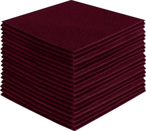 Miniatura 209 de FabricLA Hojas de fieltro acrílico para manualidades, cuadrados de fieltro precortados suaves de 4 x 4 pulgadas (3.9 in x 3.9 in), utiliza hojas