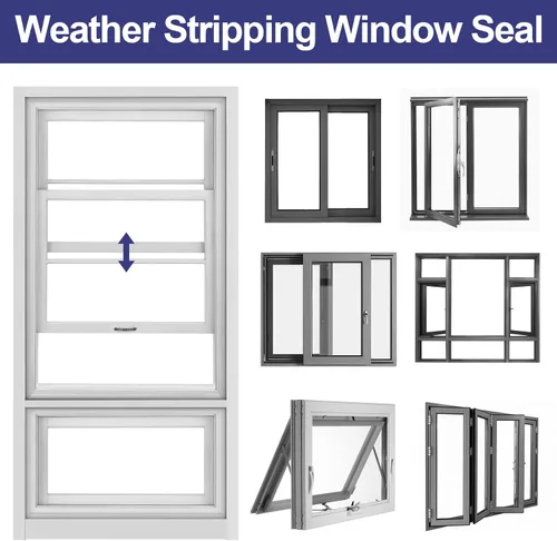 Miniatura 6 de Burlete de sellado de puerta, burlete de espuma de 118 pulgadas, sellador de ventana para invierno, aislamiento de puerta autoadhesiva para puerta