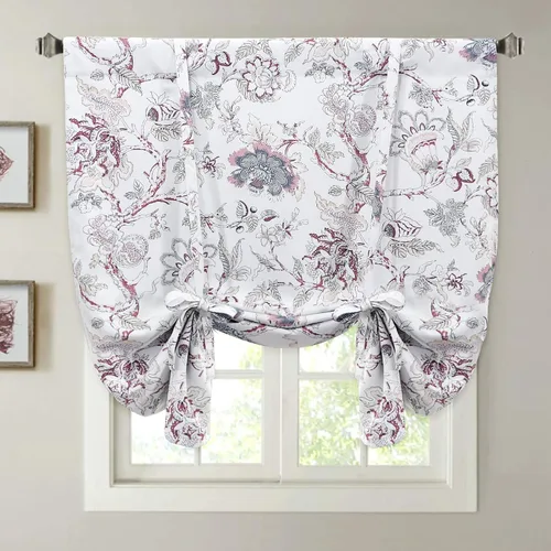 Miniatura 14 de H.VERSAILTEX Blacout - Cortina de amarre de 63 pulgadas de largo, con aislamiento térmico y bolsillo para cortinero, panel de cortina ajustable, 42