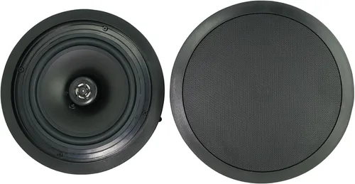 Miniatura 5 de Rockville Paquete RCS180-6: Amplificador comercial de 6 zonas 184W RMS 70V con Bluetooth, (5) pares CC80T negro 8" 70V altavoces de techo 50W
