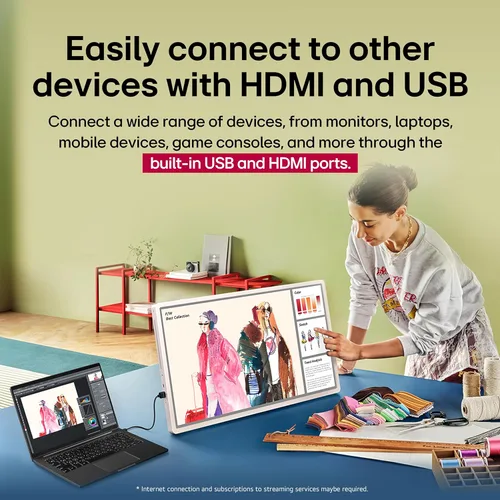 Miniatura 7 de LG StanbyME 2 de 27 pulgadas con cubierta de folio, pantalla táctil portátil, Dolby Vision, HDR10, modo cineasta, batería incorporada, rotación