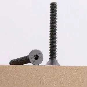 Miniatura 2 de 5/16-18 x 1-1/2" (12 PCS) Tornillos de cabeza plana, acabado de óxido negro, tornillos de cabeza avellanada, acero de aleación de grado 10.9, rosca