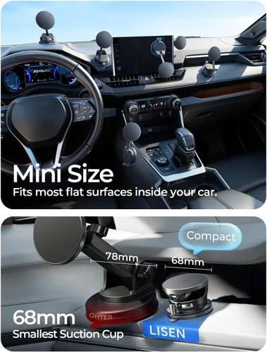 Miniatura 2 de LISEN Magsafe - Cargador de coche para 15 W, soportes magnéticos para teléfono para tu automóvil, cargador inalámbrico magnético para automóvil
