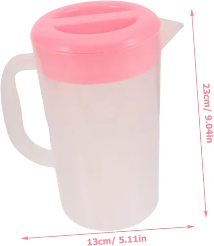 Miniatura 2 de DOITOOL Recipiente de almacenamiento de bebidas de gran capacidad, resistente al calor, jarra de agua fría, jarra de jugo de plástico, tetera