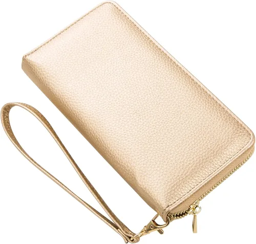 Miniatura 3 de Cartera de pulsera para mujer con soporte para teléfono celular con cremallera alrededor del bolso