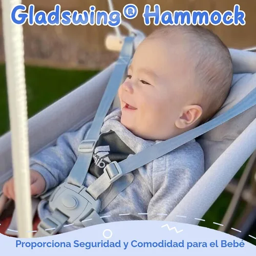 Miniatura 6 de Columpio para bebé interior y exterior, columpio de hamaca de lona para bebé a niño pequeño con un asiento cómodo, juguete de madera tipo macarrón