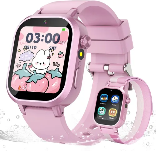 Miniatura 11 de Wiszodet Reloj inteligente impermeable para niños, regalo para niños de 3 a 12 años con 39 juegos, pantalla táctil HD, reproductor de música, cámara
