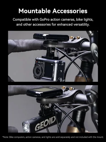 Miniatura 5 de GEOID Soporte para computadora de bicicleta, soporte frontal exterior para bicicleta de carretera, compatible con Garmin Wahoo Bryton Magene Cycplus