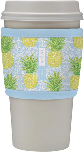 Miniatura 143 de Sok It HotSok Coffee & Tea - Funda de neopreno con aislamiento reutilizable (floral abstracto)