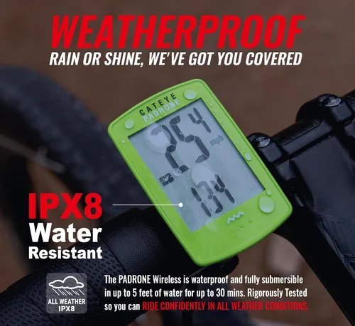 Miniatura 7 de CATEYE Computadora Inalámbrica para Bicicleta Padrone – Ciclocomputadora con Pantalla de Gran Tamaño, Velocímetro y Odómetro Inalámbricos, Montaje