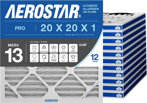 Miniatura 9 de Aerostar Multi - Filtro de aire de 1 pulgada para aire acondicionado y horno, Blanco