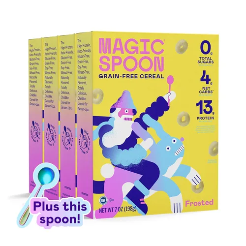 Miniatura 12 de Cereal Magic Spoon - Paquete de 4 piezas de sabores surtidos - Cereal para el desayuno keto, sin gluten y sin granos, bajo en carbohidratos, alto