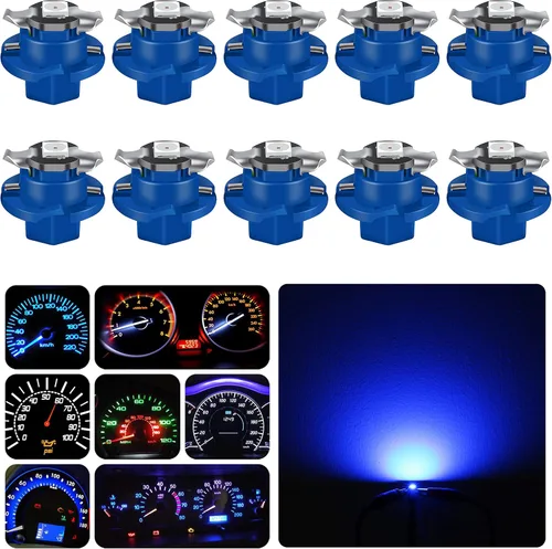 Miniatura 8 de Alla Lighting Bombillas LED superbrillantes B8.3D 17058 202259 2721 MF8, luces de panel de instrumentos amarillo ámbar 3030 SMD, velocímetro