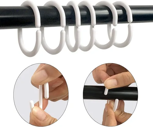 Miniatura 6 de Mr Mrs - Cortina de ducha para parejas enamoradas, bodas, baño nupcial, juego de cortinas de tela para decoración de baño con ganchos, 71 x 71