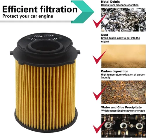 Miniatura 4 de Filtro de aceite para Mercedes-Benz A220 B250 C300 C350E CLA250 E300 GLA250 GLC300 Metris SLC300 SLK300 Infiniti Q50 Q60 QX30 sin metal 2701800009