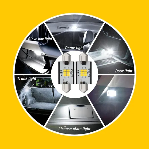 Miniatura 3 de Bombillas LED superbrillantes tamaño 194 Auxito; 168, 2825, W5W, T10, cuña 24, conjunto de chips 3014 SMD, bombillas LED de repuesto sin errores