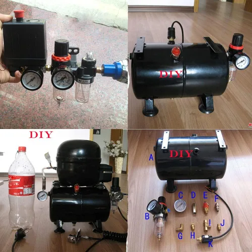 Miniatura 7 de Kit de regulador de presión de filtro de aire neumático AFR2000 de 1/4G de pulgada (0 a 145 psi) Filtro de compresor de herramienta de aire