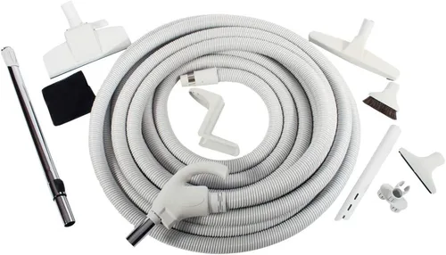 Miniatura 7 de Cen-Tec Systems 94269 Kit de vacío central de bajo voltaje con manguera de control de interruptor de 30 pies, gris claro