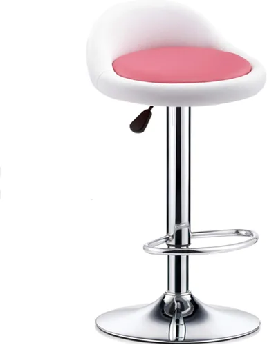 Miniatura 29 de Taburete de bar ajustable giratorio, chasis de acero grande, respaldo moderno para el hogar, taburete redondo de pierna alta, carga de 220.5 lbs