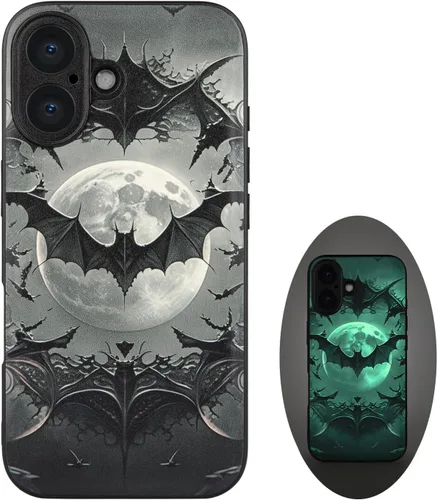 Miniatura 14 de X spirit Funda de teléfono de calavera para iPhone 13, dedo medio, diseño gótico luminoso de esqueleto genial oscuro y con estilo emo, estilo rock n