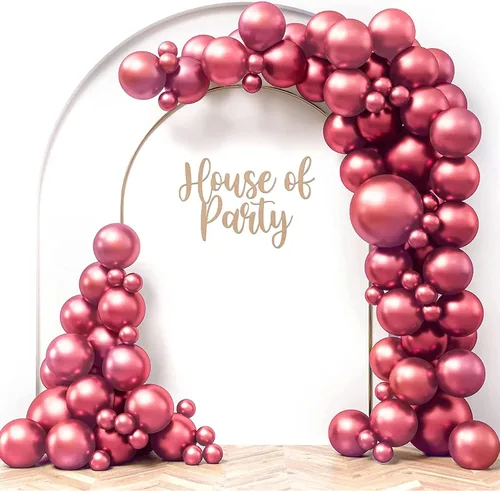 Miniatura 9 de HOUSE OF PARTY Globos azules metálicos: guirnalda de globos azules, globos metálicos azules de 5/12/18 pulgadas para decoraciones de graduación