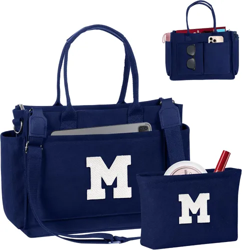 Miniatura 191 de Easter Basket Stuffers, Initial Tote Bag with Makeup Bag, Birthday Gifts for Women, Teen Girl Gifts Trendy Stuff