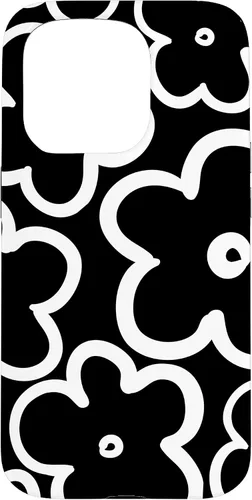 Miniatura 14 de Cute Flower Pattern Large Wildflower Black and White Floral Case for iPhone 17