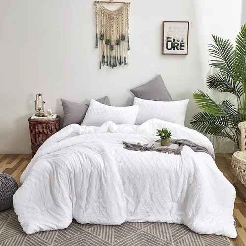 Miniatura 19 de Houseri - Juego de edredón azul, tamaño Queen, ropa de cama para mujeres y niñas, juego de edredón de color azul claro, tamaño Queen, para niños